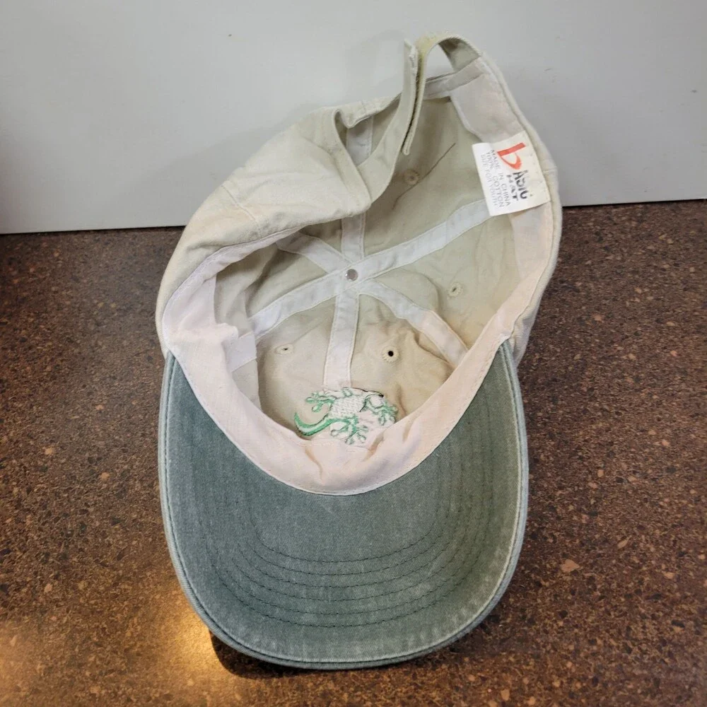 Maui Baseball Cap Unisex Kids White Green Embroidered Logo Adjustable Hat
